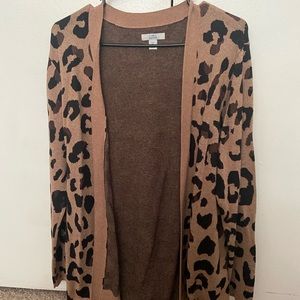 Animal print cardigan